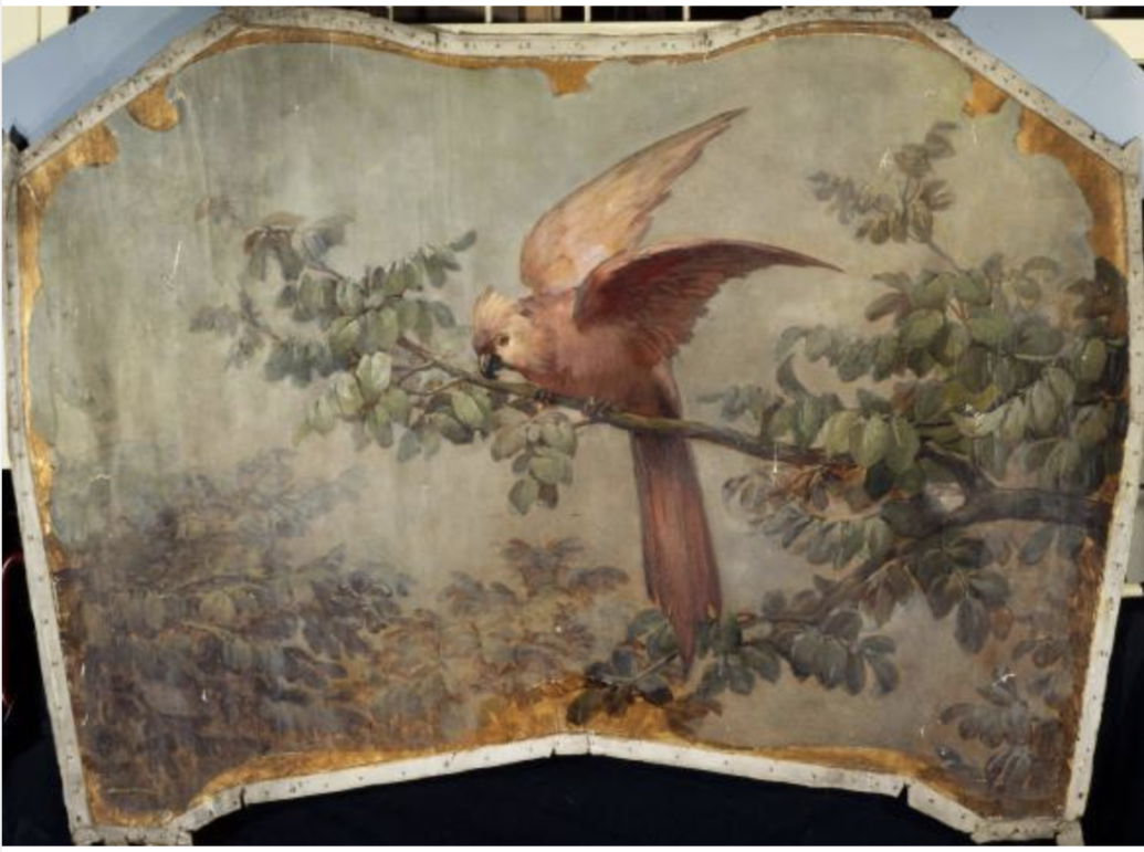 Dessus-de-porte ; Perroquet rose sur une branche-chinoiserie.Boutreux, Felix, Musée Carnavalet PARIS